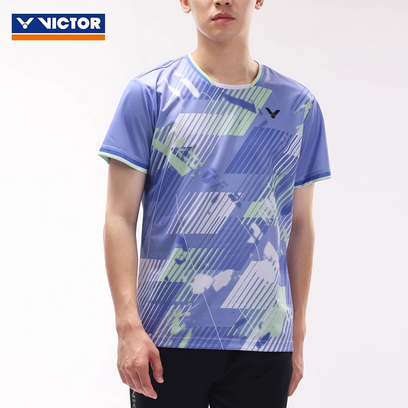 2025VICTOR胜利羽毛球服男女郑思维黄雅琼同款专业T恤比赛服50014
