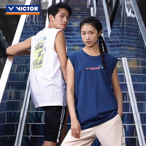 春夏victor胜利羽毛球服男女款无袖运动服威克多速干透气短袖清仓