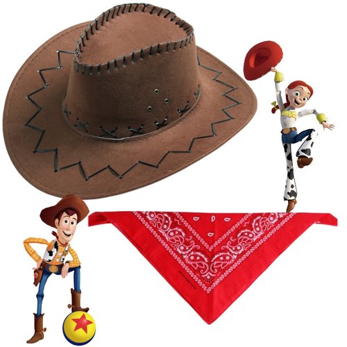 万圣节cosplay帽子 玩具总动员4配饰 翠丝表演三角巾胡迪牛仔帽