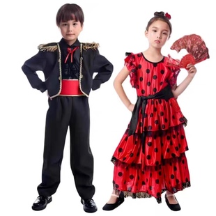 男孩西班牙斗牛士弗拉明戈舞服装 spanish bullfighter costume