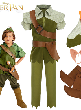 圣诞节儿童cosplay舞台演出森林精灵peter pan彼得潘小飞侠表演服