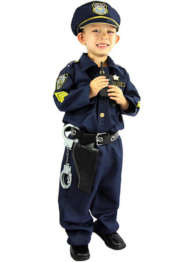迪士尼演出服 Police 儿童警察角色扮演派对服 halloween costume