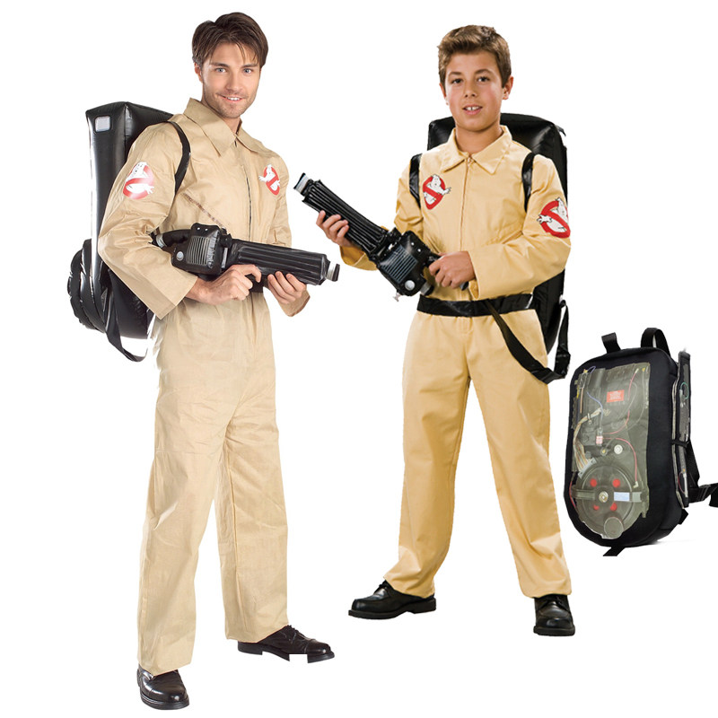 cosplay亲子服装 成人儿童 抓鬼敢死队制服 捉鬼队枪量角色扮演服