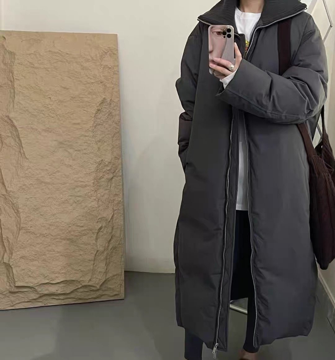 2025新款韩版宽松显瘦百搭加厚保暖羽绒服女中长款过膝外套