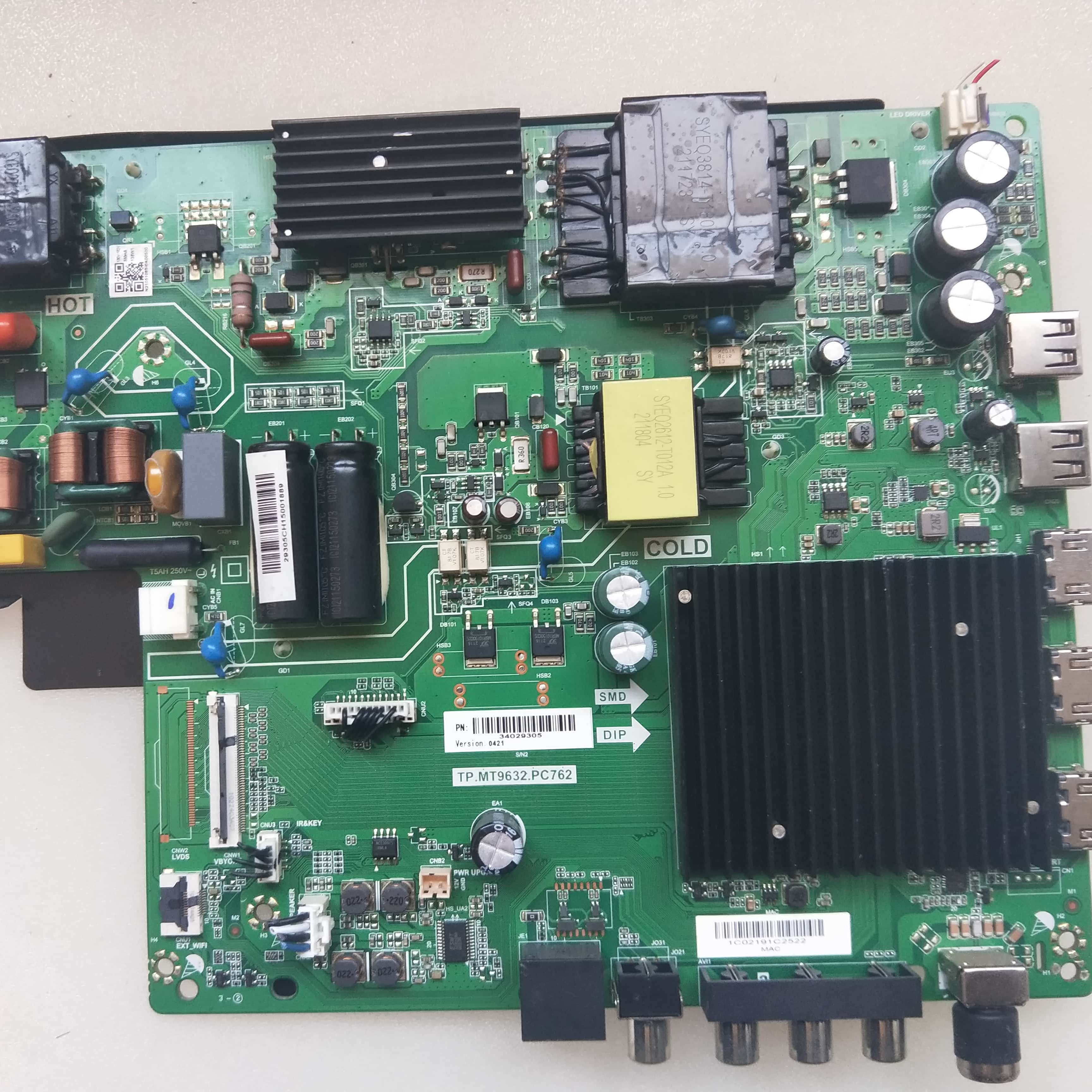 OPPOA55U1B01主板TP.MT9632.PC762屏72003415YT 3415YT KB1+550