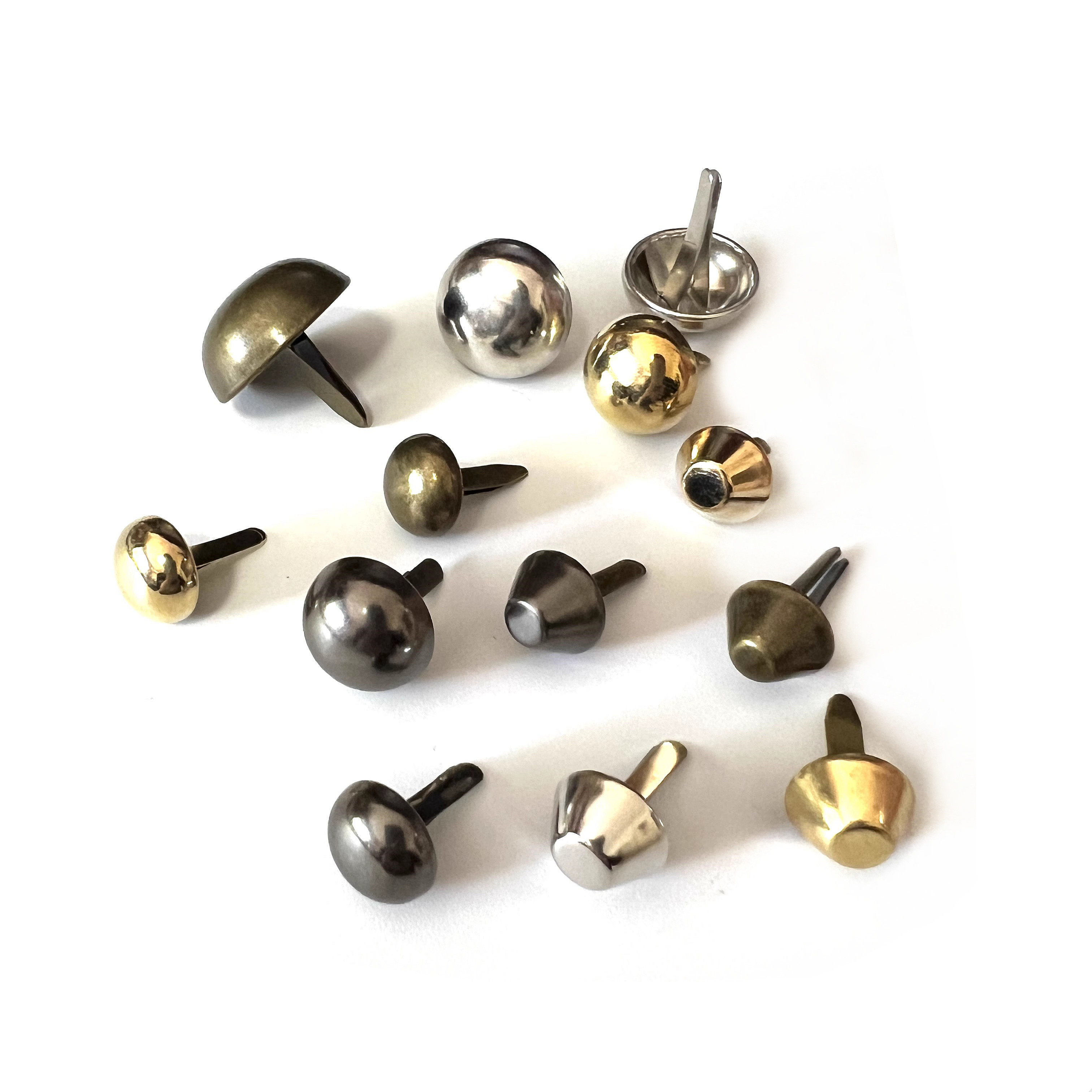 箱包五金配件2爪装饰钉泡钉蘑菇头两脚铆钉塔型爪钉包底脚钉