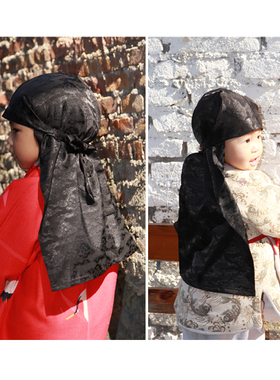 墨绯汉服周岁礼抓周礼明代首服幅巾福巾儿童款复原汉服配饰帽子