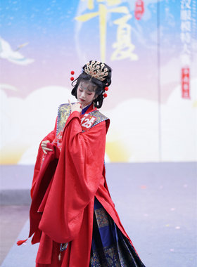 汉服婚服明制婚服拖尾中式古典