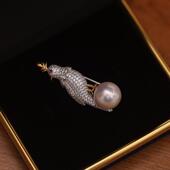 DIY配件s925纯银k金工艺精致气质时尚 分色小鸟胸花胸针空托别针