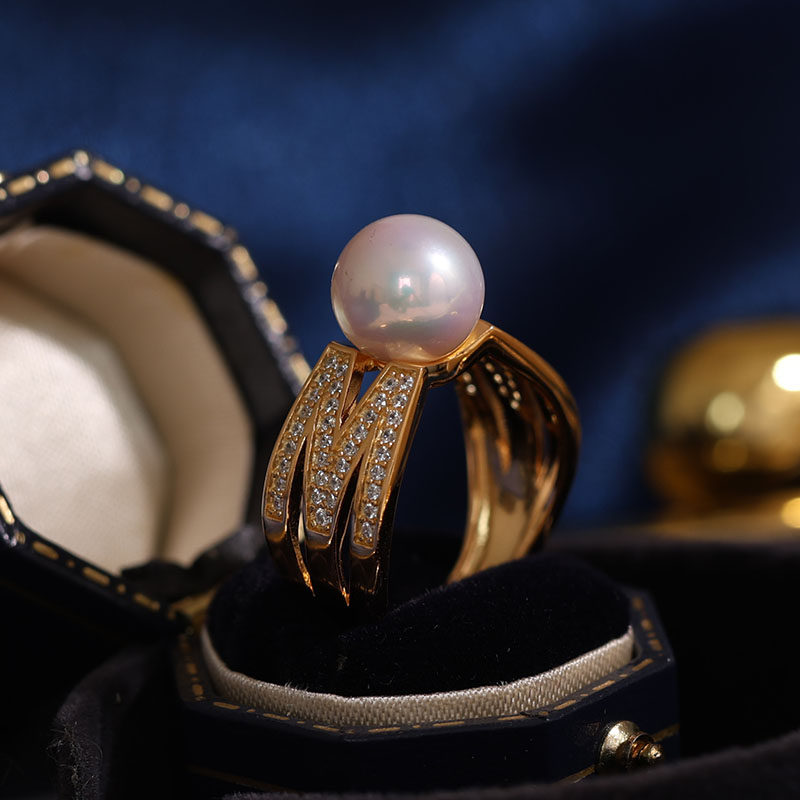 s925银三件套装m戒指托耳坠吊坠