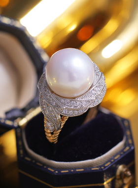 s925纯银精工分色豪华大气戒指托