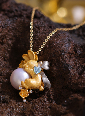 s925纯银精工可爱分色兔兔吊坠