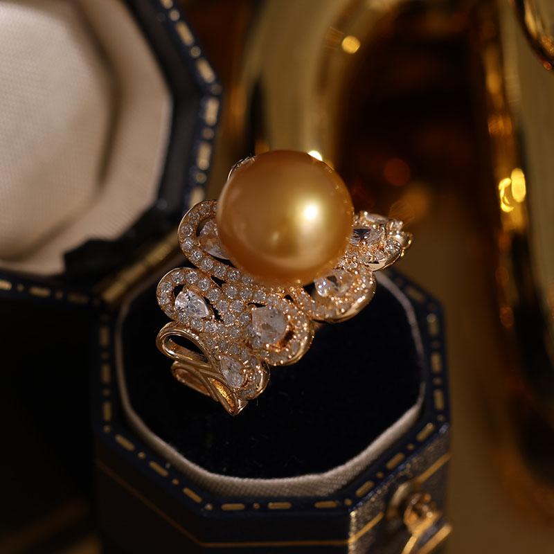 s925纯银法式复古豪华大气戒指托