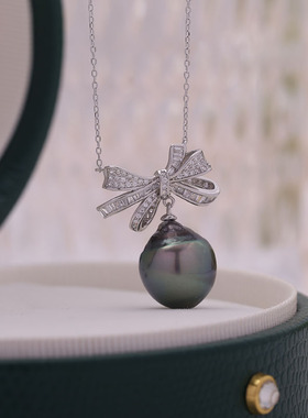 蝴蝶结套链一体链时尚s925纯银