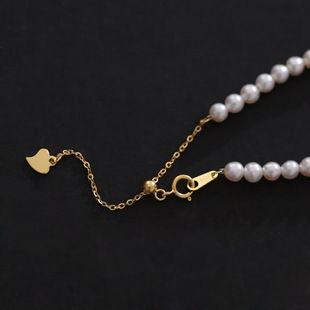 DIY配件s925纯银闪亮闪0珍珠项链延长链手链调节链抽拉式 调节尾链