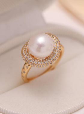 戒指托s925纯银豪华大气法式通用