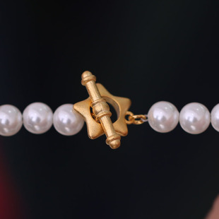 DIY配件S925银韩版麻纱星星珍珠ot扣项链扣毛衣链锁扣手链扣饰品