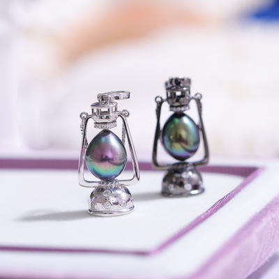 s925纯银精工夸张新款马灯煤油灯