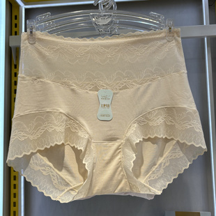 抗菌内裤 719轻塑高腰蕾丝立体包臀轻收小腹底裤 樱姿娜铂金蚕丝裤