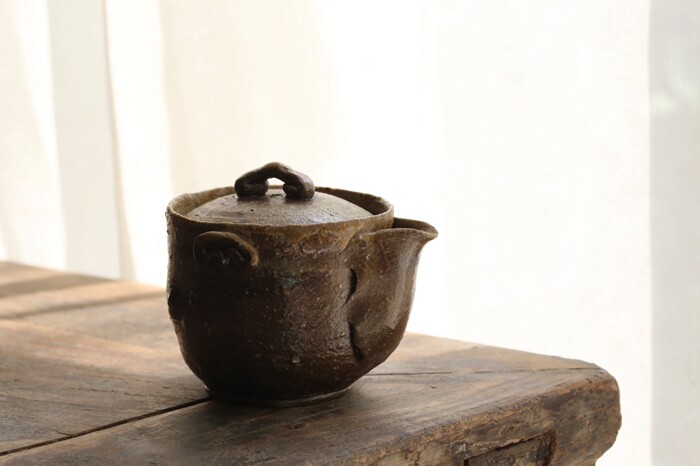 柴烧四天半 自然落灰 南蛮烧 宝瓶 约90cc 如意款