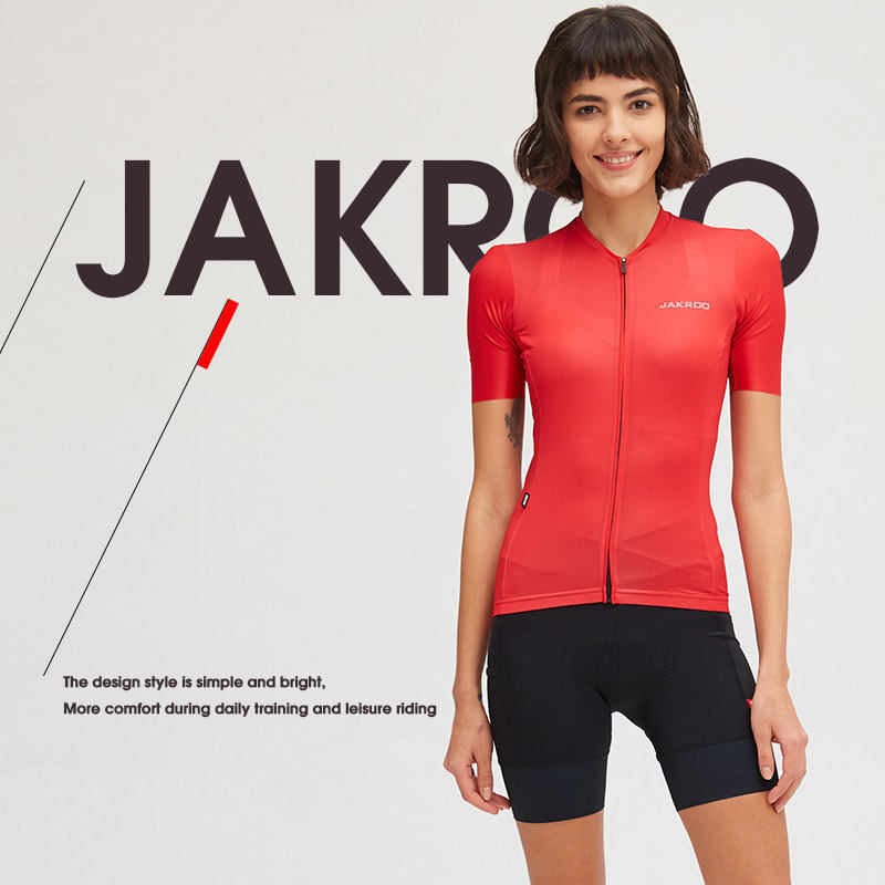捷酷短袖骑行服 春夏季女士短袖骑行上衣休闲修身服山地车衣服