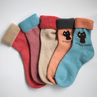 残次只售老顾客 秋冬保暖毛圈加厚月子袜松口孕妇袜女家居地板袜