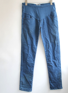 内销款托腹可调节孕妇牛仔裤Z166