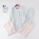 月子服大码 双层纱布透气产妇上衣长裤 全棉孕妇家居服套装 日式
