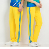 佳木斯广场舞中老年大码 白色团体运动裤 晋冠夏季 三条杠长裤 包邮