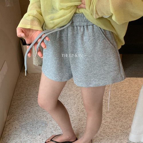 TL夏新款日常简约户外运动百搭宽松显瘦抽绳松紧腰女休闲短裤卫裤