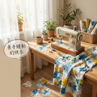 手工DIY2026新款 高品柔软垂顺不起球 人造棉棉绸面料中年妈妈女装