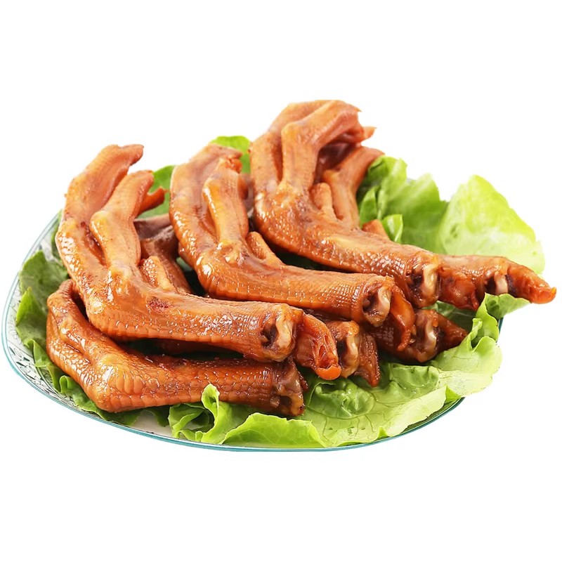泡鸭爪龙岩下洋特产清香香辣味鸭脚卤味休闲零食福建土楼鸭掌