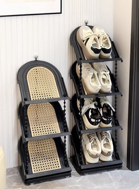 中古风鞋架大容量多层家用门口鞋柜小户型简易复古客厅鞋子收纳架