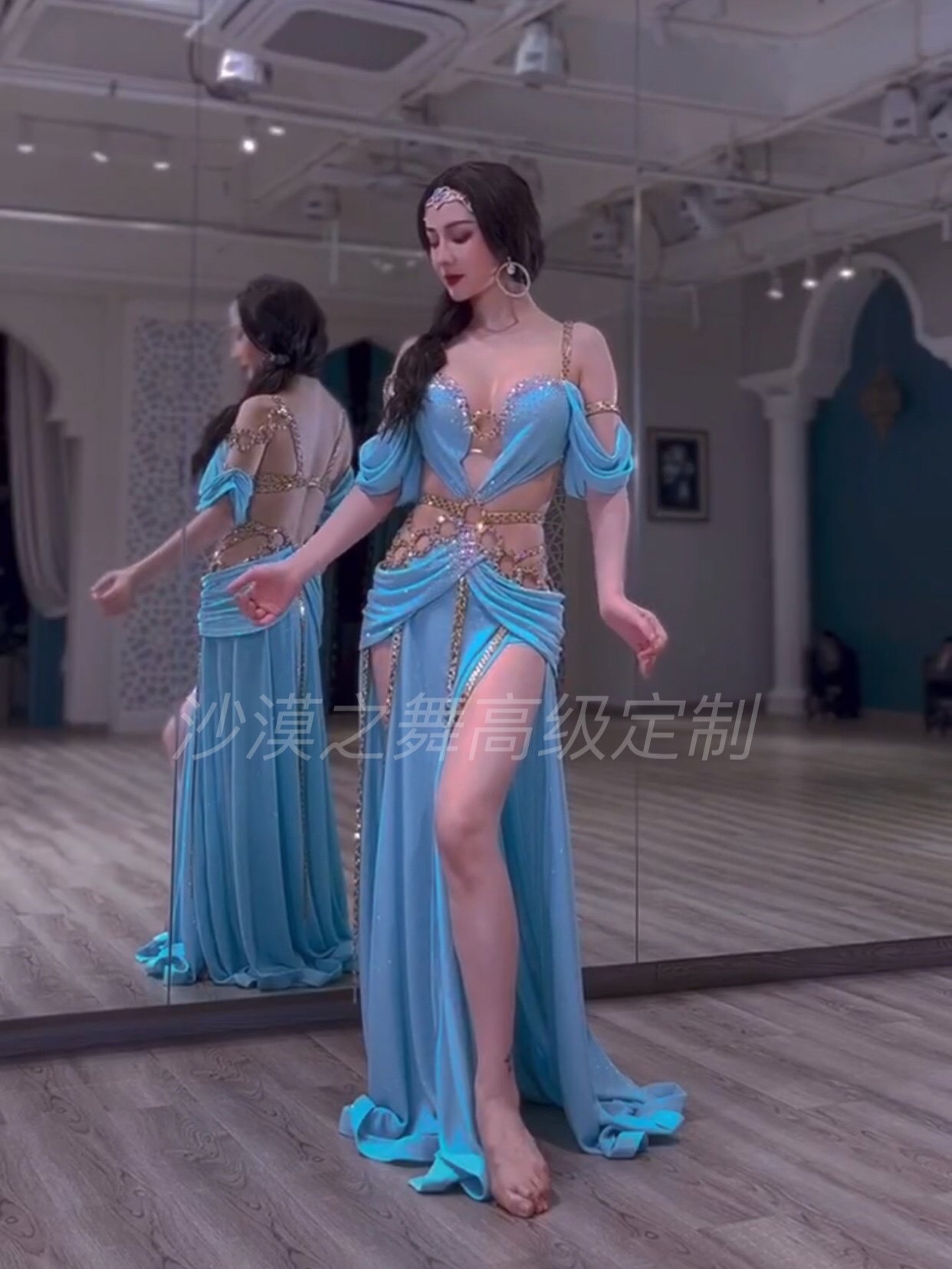 颜学丽老师正版肚皮舞东方舞演出服表演服沙漠之舞订制阿拉伯公主