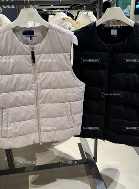 SHUI韩国代购FL折扣百搭男女款休闲轻薄鸭绒羽绒马甲FS2DVG4101U
