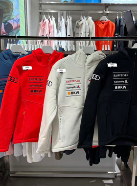 SHUI韩国代购D家新款奥迪联名男女同款连帽抓绒外套SQ423SKTO1