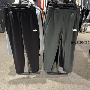 SHUI韩国代购D新款秋冬百搭男女同款薄绒休闲长裤SQ423TFPO1