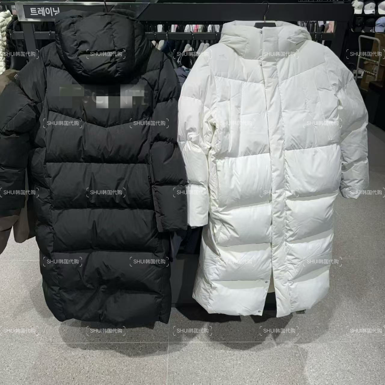SHUI韩国代购D25新款男女同款百搭长款鹅绒羽绒服外套SQ323SDJ91
