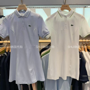SHUI韩国直邮 鳄鱼夏季新款女款休闲POLO领连衣裙EF0102-56G