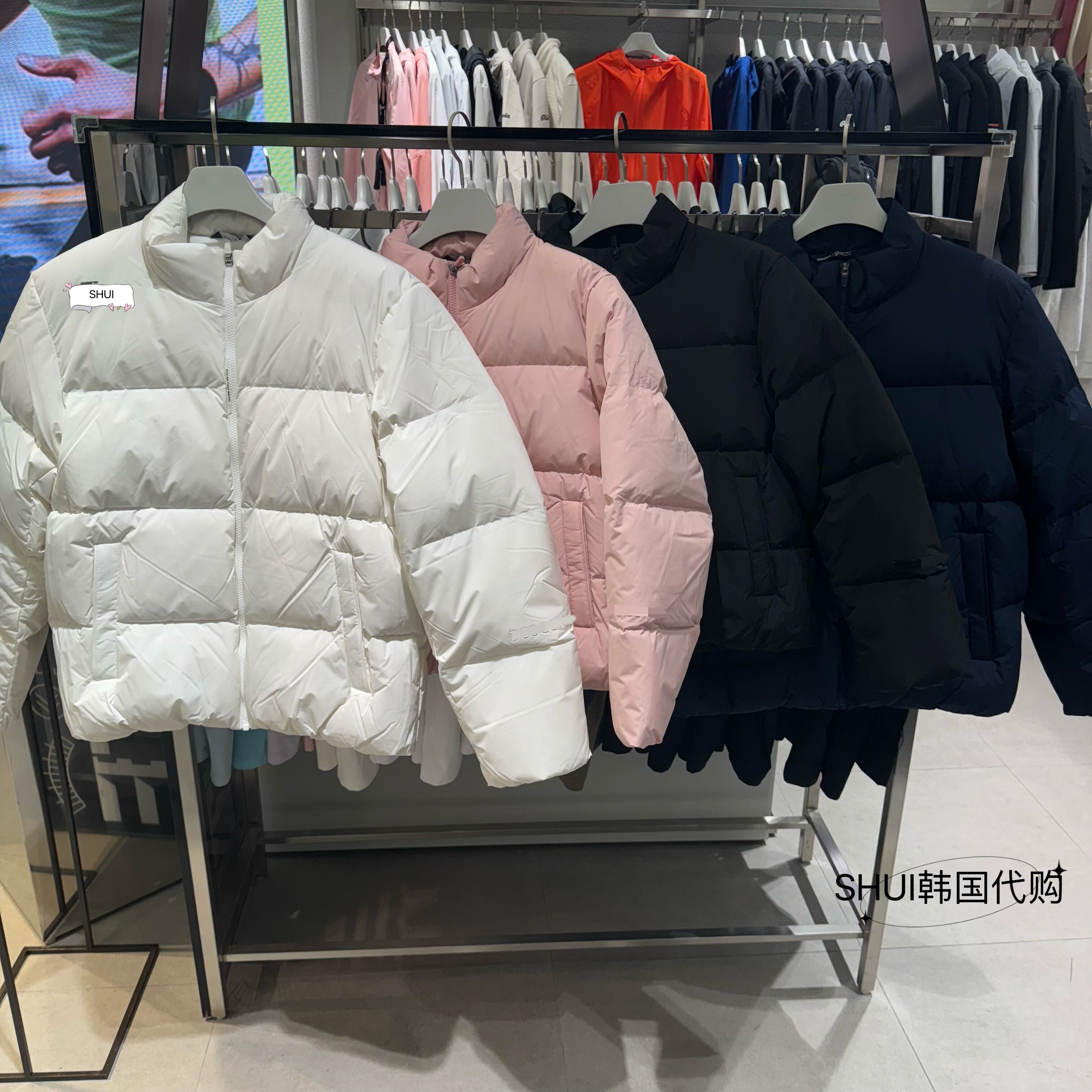 SHUI韩国代购D家新款男女同款休闲鸭绒羽绒服SQ423UDJO1不退不换