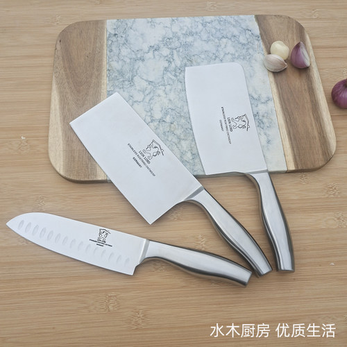 出口厨刀原单德国狮王三德刀菜刀