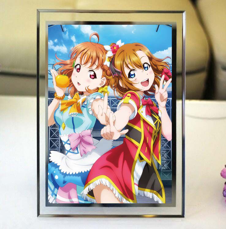 Love Live/lovelive南小鸟/妮可/高板惠乃果水晶相框玻璃照片定制
