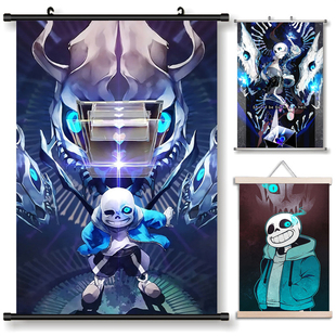 Undertale传说之下/周边动漫挂画海报装饰画客厅布艺卷轴来图定制