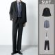 商务正装 黑色西服套装 男轻熟风垫肩休闲高级感职业西装 春秋季 套装
