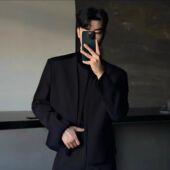 外套韩版 高级感痞帅西服男上衣春季 休闲西装 潮流轻熟风单西服