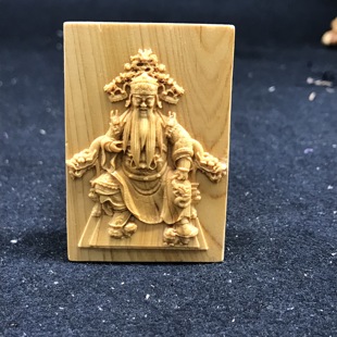 池府王爷神像木雕戴帽五府李吴朱范池府千岁爷崖柏46牌定制无事牌