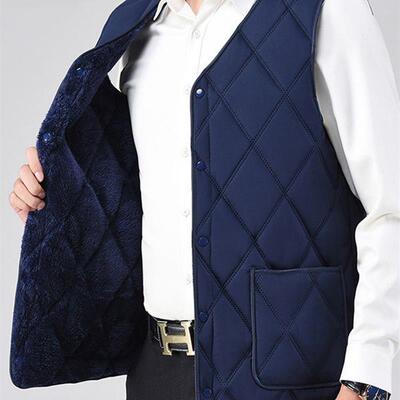 马甲男款爸爸2025新款秋冬加绒