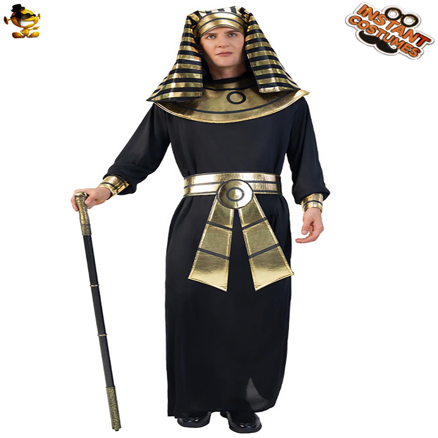 成人男款万圣节埃及法老派对服装 埃及男国王舞台演出服 cosplay