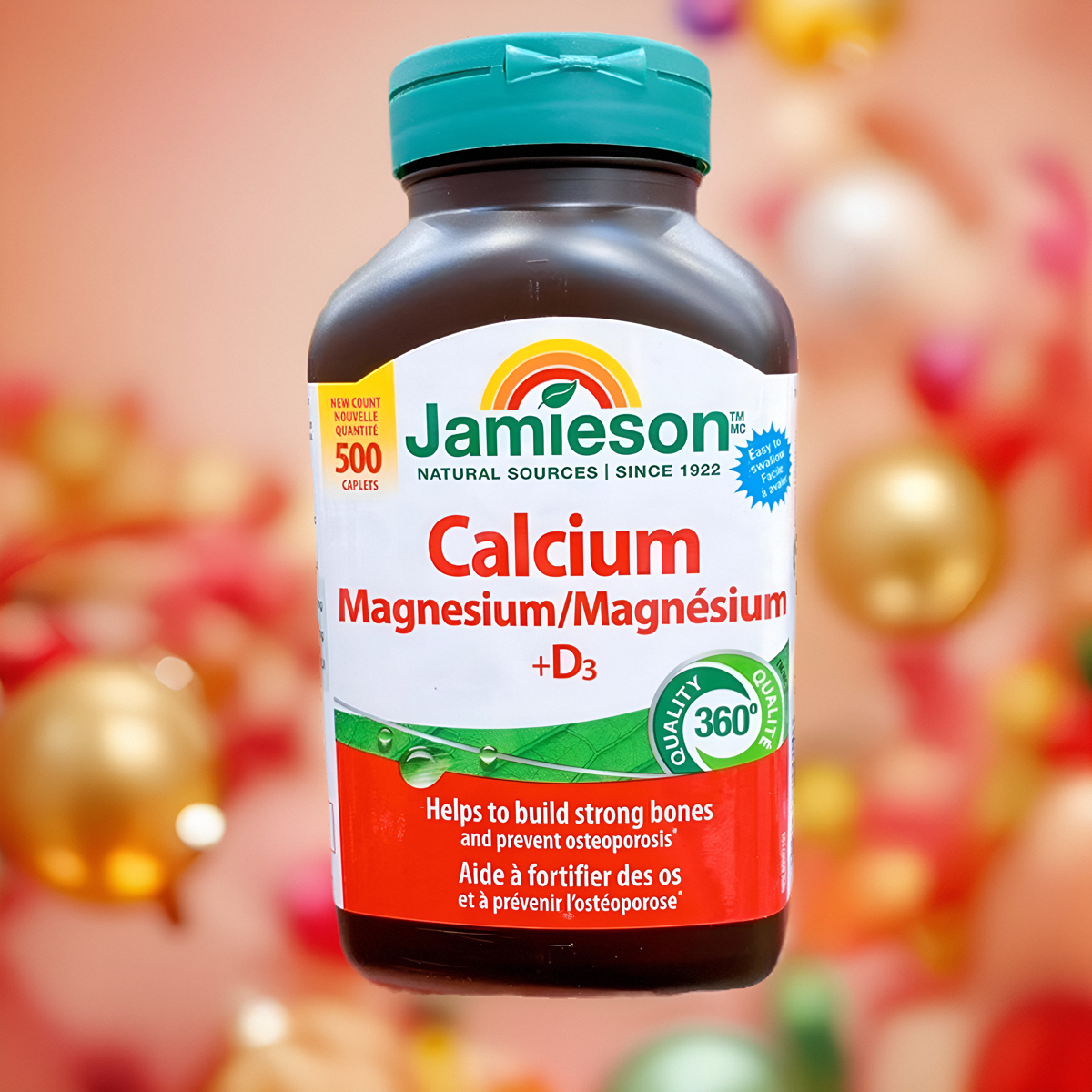 现货加拿大Jamieson健美生钙片钙镁+维生素D3中老年孕妇补钙500粒