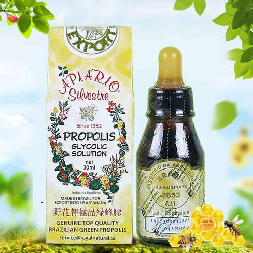 现货，加拿大版巴西野花牌绿蜂胶绿蜂胶滴剂30ml 十八年老店